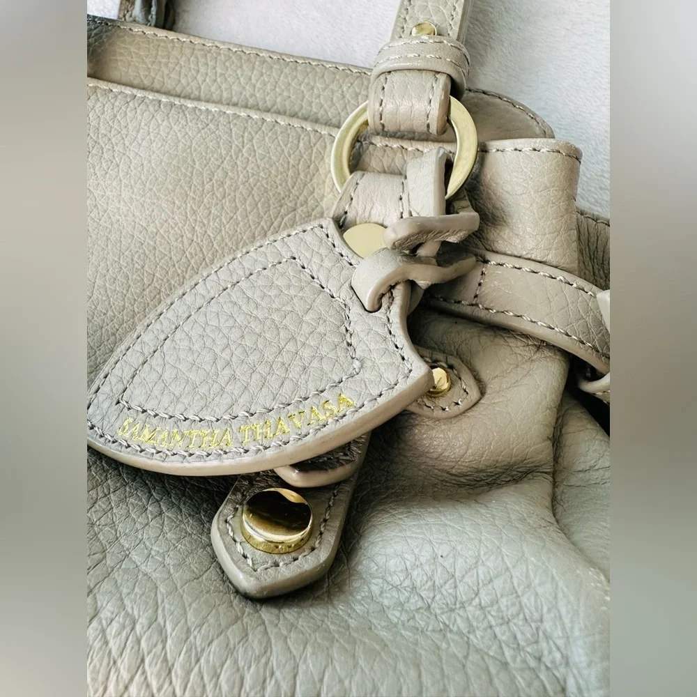 Samantha Thavasa Taupe Mini Satchel Handbag